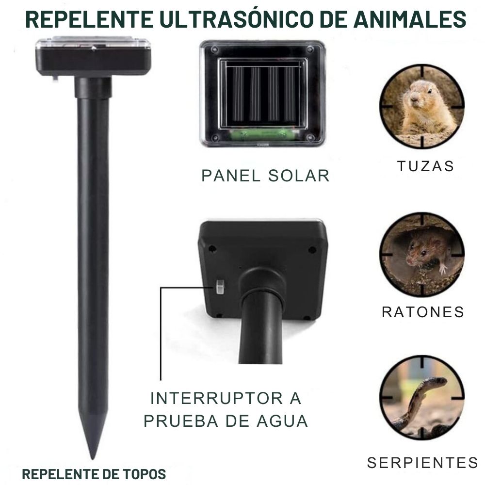 REPELENTE ULTRASONICO SOLAR DE ANIMALES